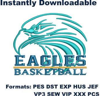 Eagles Basketball Club embroidery design